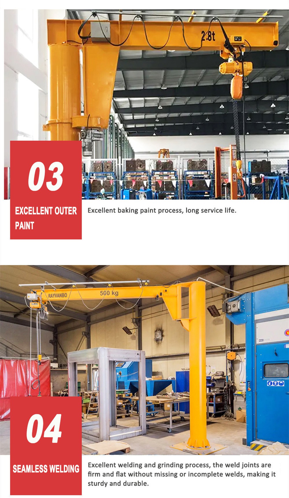 Freestanding floor column mounted pillar jib crane advantages-Rayvanbo2 Freestanding floor column mounted pillar jib crane advantages-Rayvanbo2